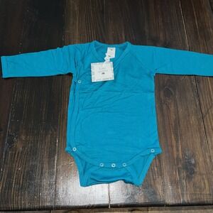 Kate Quinn LS kimono bodysuit Deep Lake  Organic Cotton 12-18m